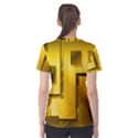 Yellow Gold Figures Rectangles Squares Mirror Women s Cotton Tee View2