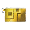 Yellow Gold Figures Rectangles Squares Mirror Canvas Cosmetic Bag (Medium) View1