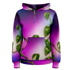 Leaves Green Leaves Background Women s Pullover Hoodie