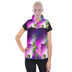 Leaves Green Leaves Background Women s Button Up Vest