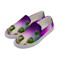 Leaves Green Leaves Background Women s Canvas Slip Ons