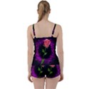 Rosa Black Background Flash Lights Tie Front Two Piece Tankini View2