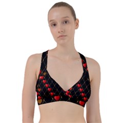 Background Texture Texture Hearts Sweetheart Sports Bra