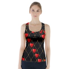 Background Texture Texture Hearts Racer Back Sports Top by Sapixe