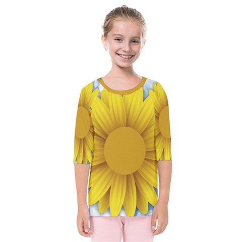 Plant Flower Flowers Bokeh Sky Kids  Quarter Sleeve Raglan Tee by Sapixe