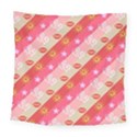 Background Desktop Pink Sun Stars Square Tapestry (Large) View1