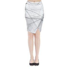 White Background Pattern Tile Midi Wrap Pencil Skirt
