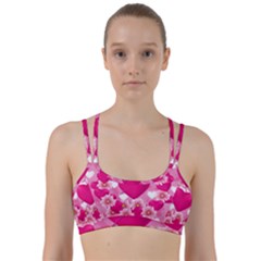 Background Flowers Texture Love Line Them Up Sports Bra by Sapixe