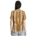 Marble Wall Surface Pattern V-Neck Flutter Sleeve Top View2