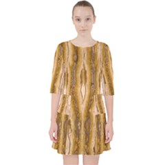 Marble Wall Surface Pattern Pocket Dress