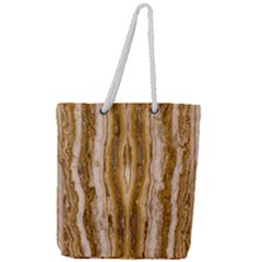 Marble Wall Surface Pattern Full Print Rope Handle Tote (Large)