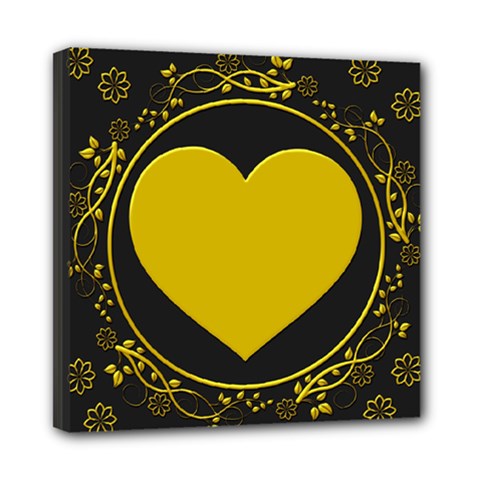 Background Heart Romantic Love Mini Canvas 8  X 8 