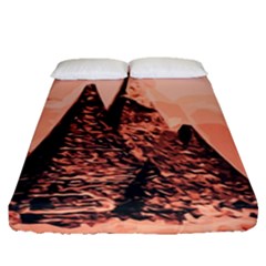 Pyramid Egypt Monumental Fitted Sheet (queen Size)