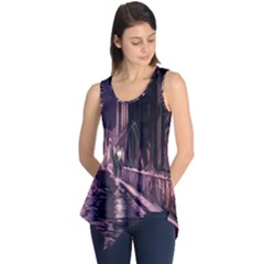 Texture Abstract Background City Sleeveless Tunic by Sapixe