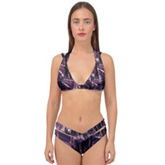 Texture Abstract Background City Double Strap Halter Bikini Set by Sapixe