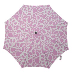 White Pink Cow Print Hook Handle Umbrellas (medium) by LoolyElzayat