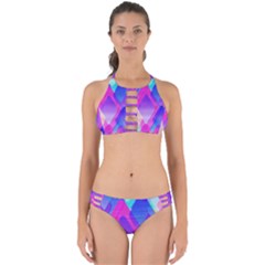 Squares Color Squares Background Perfectly Cut Out Bikini Set