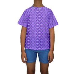 Lavender Tiles Kids  Short Sleeve Swimwear by jumpercat