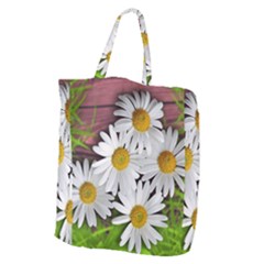 Flowers Flower Background Design Giant Grocery Zipper Tote