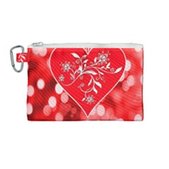 Love Romantic Greeting Celebration Canvas Cosmetic Bag (medium) by Sapixe