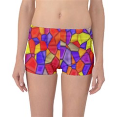 Mosaic Tiles Pattern Texture Reversible Boyleg Bikini Bottoms