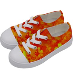 Background Reason Pattern Design Kids  Low Top Canvas Sneakers