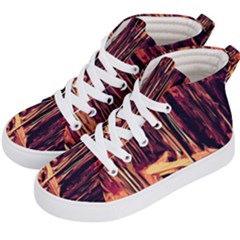 Forest Autumn Trees Trail Road Kid s Hi-top Skate Sneakers