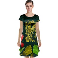 Background Reason Tulips Colors Cap Sleeve Nightdress