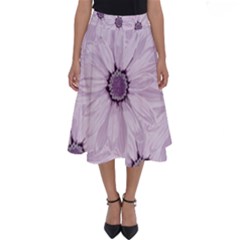 Background Desktop Flowers Lilac Perfect Length Midi Skirt by Sapixe