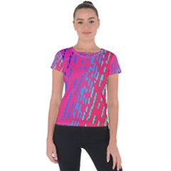 Background Desktop Mosaic Raspberry Short Sleeve Sports Top  by Sapixe