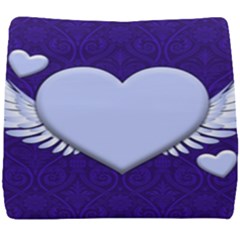 Background Texture Heart Wings Seat Cushion by Sapixe