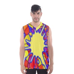 Embroidery Dab Color Spray Men s Basketball Tank Top by Sapixe