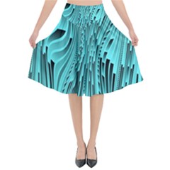 Design Backdrop Abstract Wallpaper Flared Midi Skirt