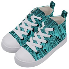 Design Backdrop Abstract Wallpaper Kid s Mid-top Canvas Sneakers