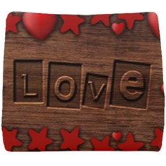 Background Romantic Love Wood Seat Cushion