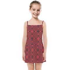 Abstract Background Red Black Kids Summer Sun Dress