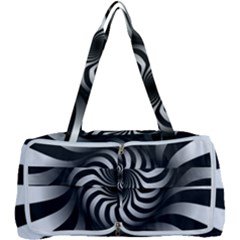 Art Optical Black White Hypnotic Multi Function Bag	