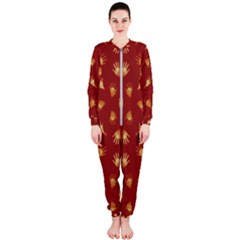 Primitive Art Hands Motif Pattern OnePiece Jumpsuit (Ladies) 