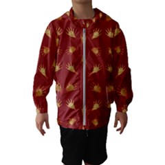 Primitive Art Hands Motif Pattern Hooded Windbreaker (Kids)