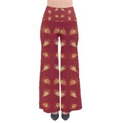 Primitive Art Hands Motif Pattern So Vintage Palazzo Pants