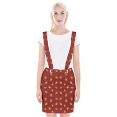 Primitive Art Hands Motif Pattern Braces Suspender Skirt