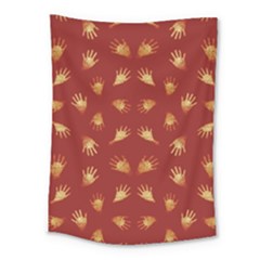 Primitive Art Hands Motif Pattern Medium Tapestry