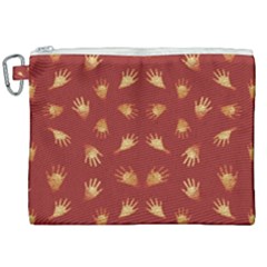 Primitive Art Hands Motif Pattern Canvas Cosmetic Bag (XXL)