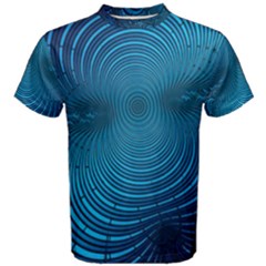 Background Brush Particles Wave Men s Cotton Tee