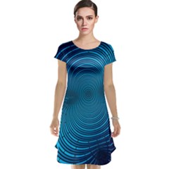 Background Brush Particles Wave Cap Sleeve Nightdress by Sapixe