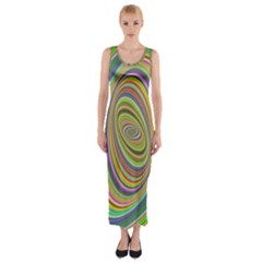 Ellipse Background Elliptical Fitted Maxi Dress by Sapixe