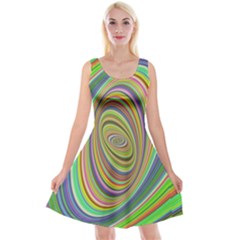 Ellipse Background Elliptical Reversible Velvet Sleeveless Dress