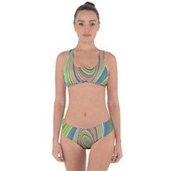 Ellipse Background Elliptical Criss Cross Bikini Set