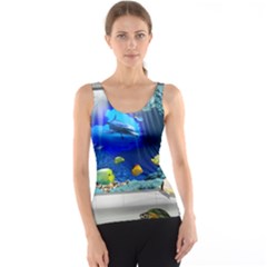 Dolphin Art Creation Natural Water Tank Top