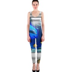 Dolphin Art Creation Natural Water One Piece Catsuit
